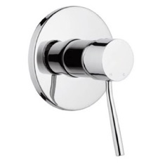 Plated-Brass Shower Mixer With Single Lever, Rough-In Valve Included